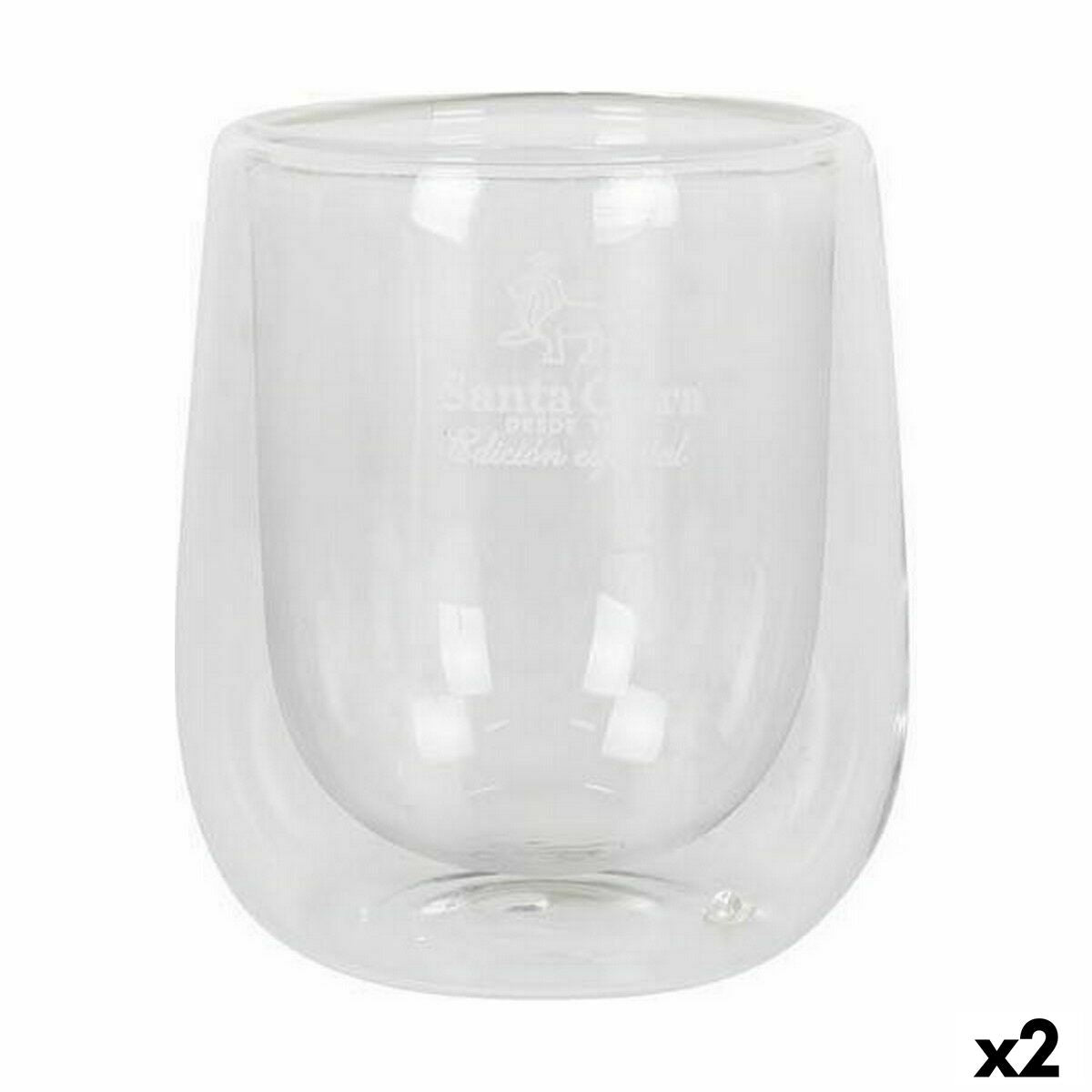 Set de Vasos Santa Clara Térmico Vidrio de Borosilicato 2 Piezas (2 Unidades)