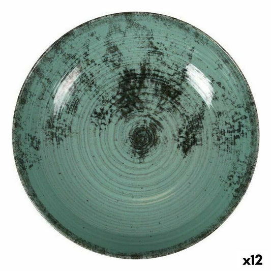 Deep Plate La Mediterránea Aspe Turquoise Ø 22.7 x 5 cm (12 Units)