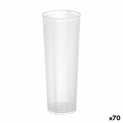 Set de vasos reutilizables Algon De tubo Transparente 6 Piezas 300 ml (70 unidades)