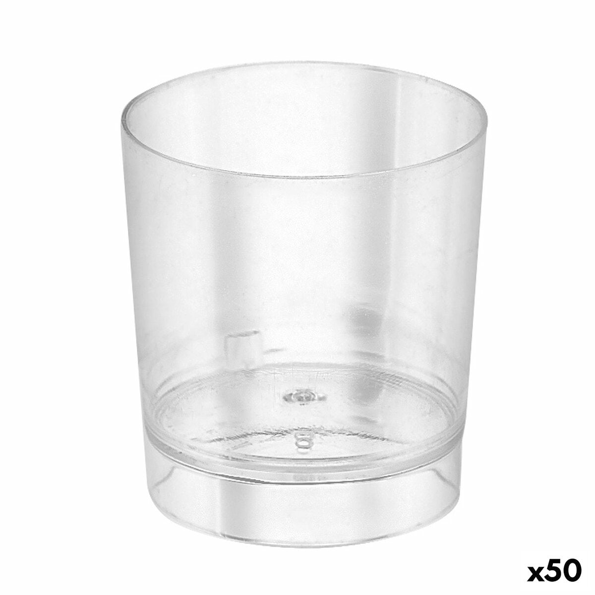 Set de Vasos de Chupito Algon Reutilizable Transparente 10 Piezas 35 ml (50 Unidades)