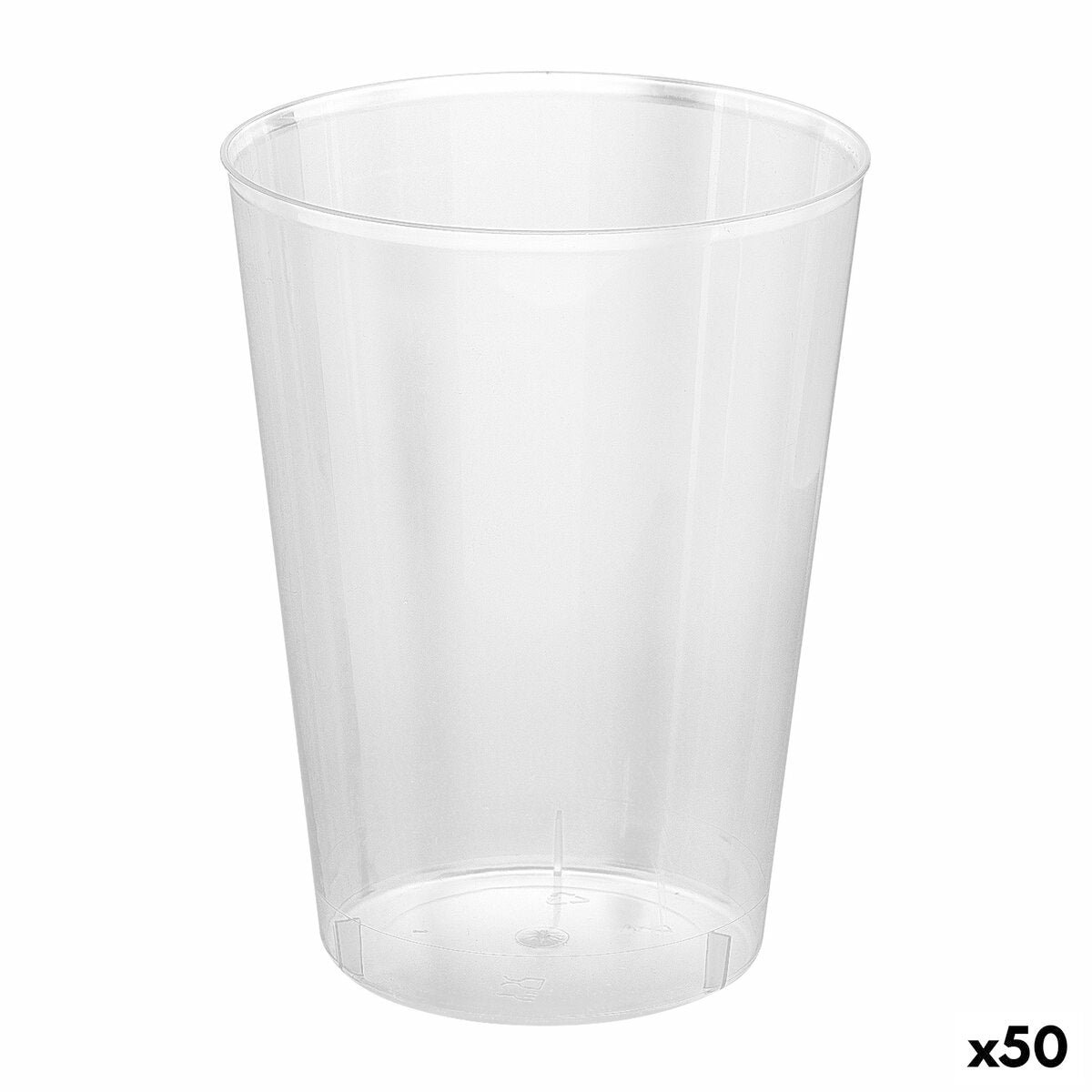 Set de vasos reutilizables Algon Sidra Transparente 4 Piezas 480 ml (50 Unidades)