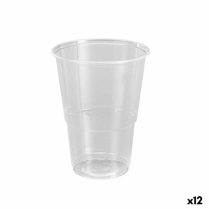 Set de vasos reutilizables Algon Plástico Transparente 25 Piezas 500 ml (12 Unidades)