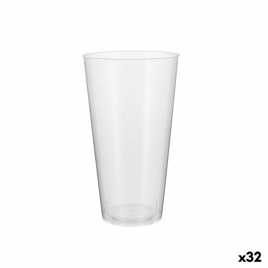 Set de vasos reutilizables Algon Plástico Transparente 10 Piezas 450 ml (32 unidades)