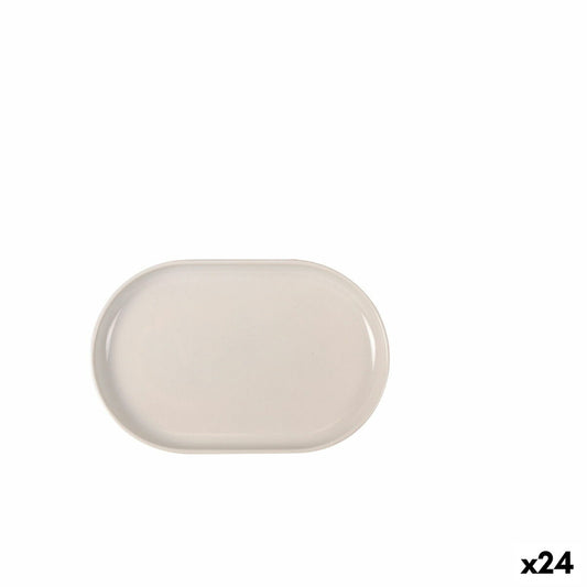 La Mediterránea Ivory Oval Snack Tray 20 x 13 x 2 cm (24 Units)