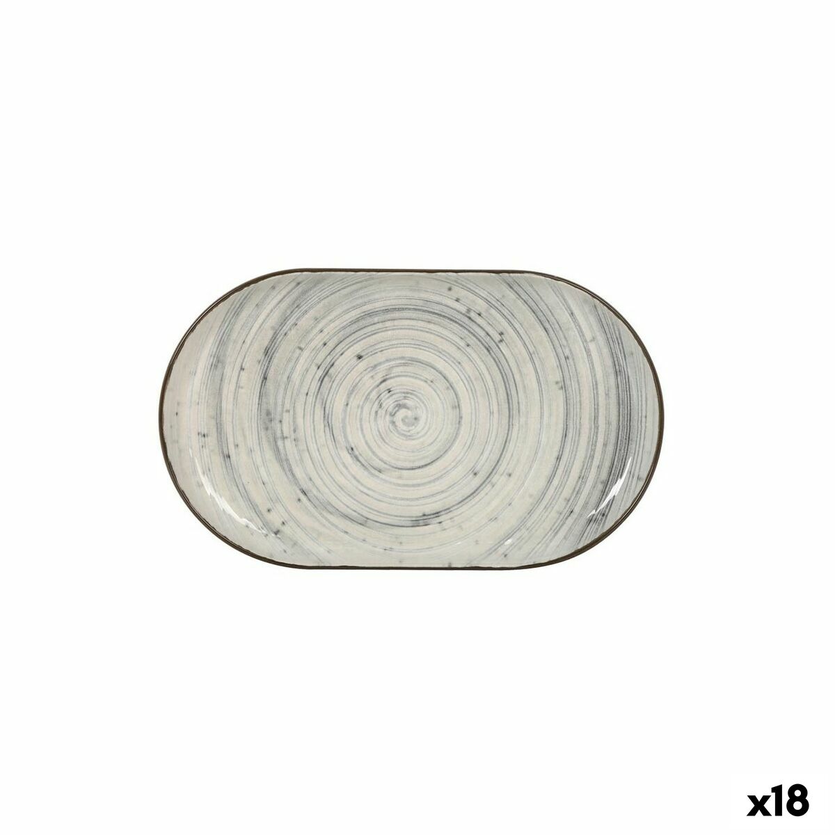 La Mediterránea Vortex Oval Snack Tray 25 x 15 x 2.2 cm (18 Units)