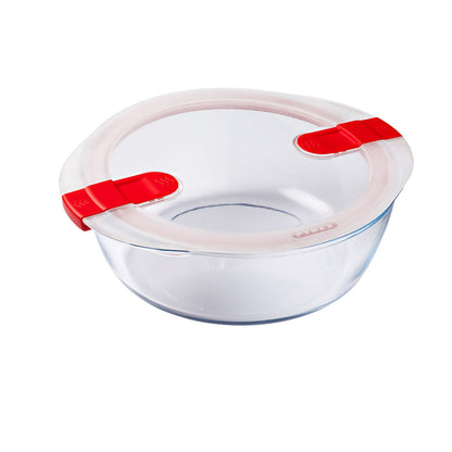 Pyrex Cook&amp;heat Hermetic Lunch Box 26 x 23 x 8 cm 2.3 L Red Glass (6 Units)