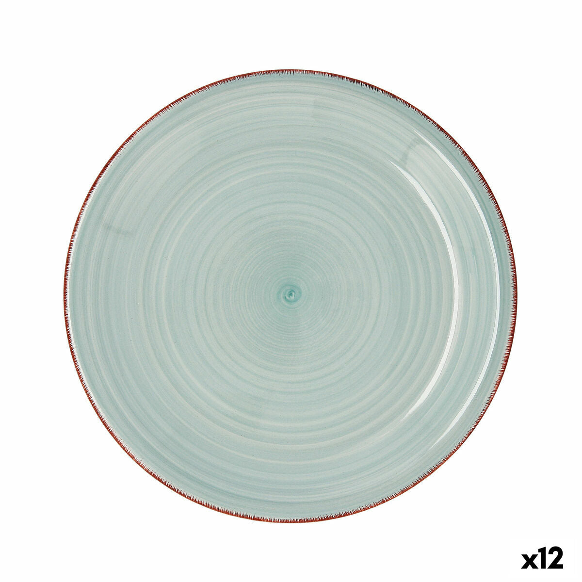 Quid Vita Aqua Turquoise Ceramic Flat Plate Ø 27 cm (12 Units)