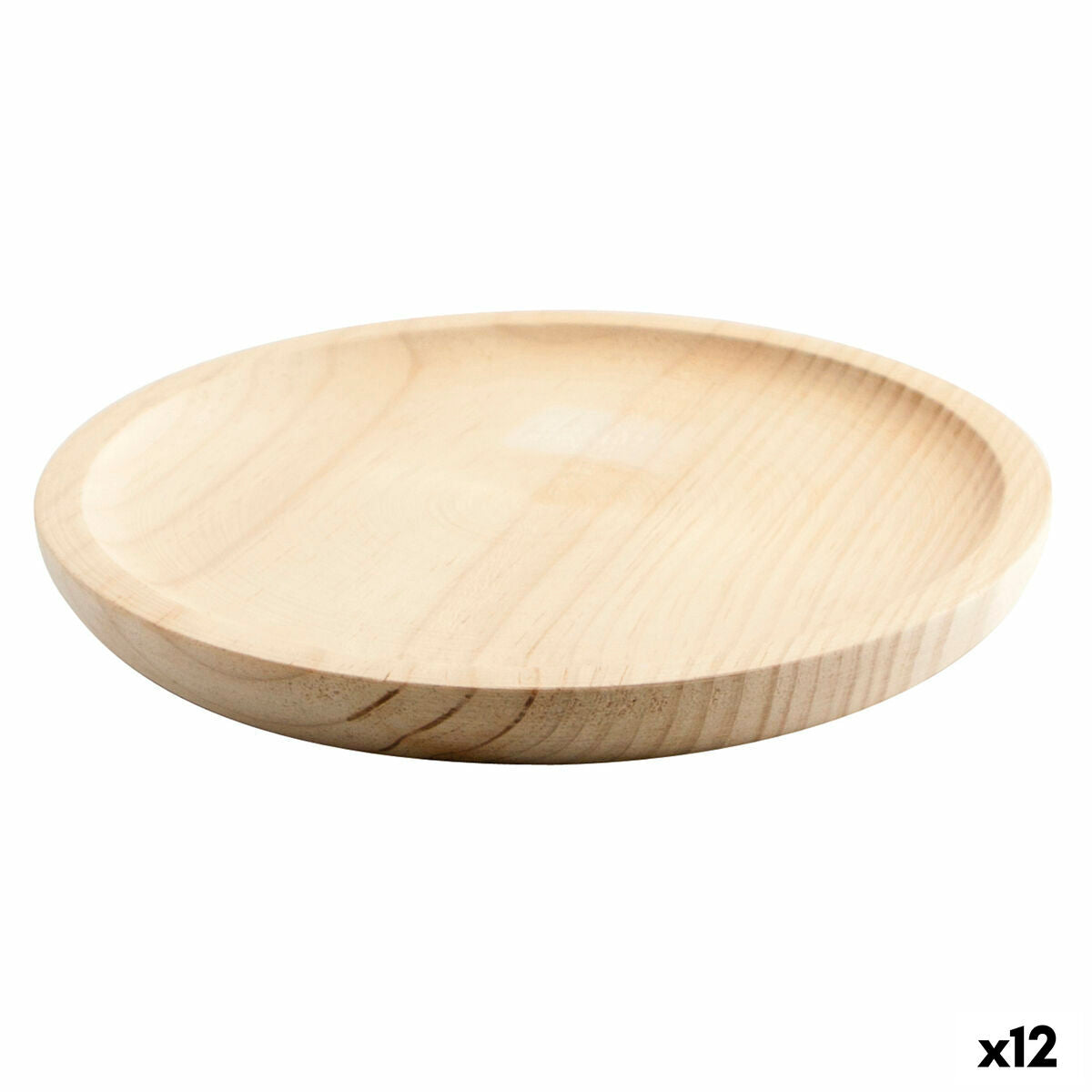 Plato Llano Quid Professional Pulpo Madera Ø 16 cm Pulpo (12 Unidades)