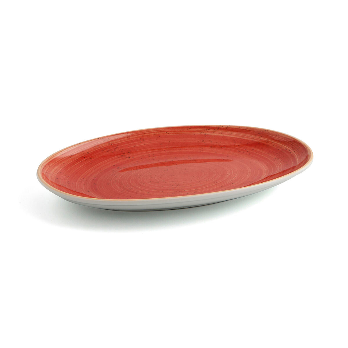 Ariane Terra Red Ceramic Snack Tray Ø 26 cm (12 Units)