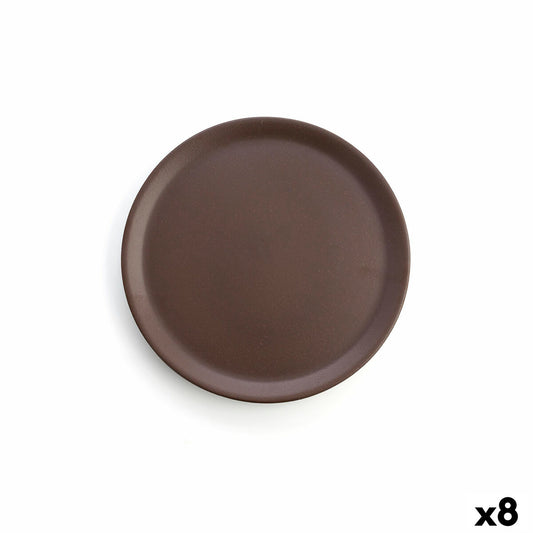 Anaflor Flat Plate Anaflor Brown Clay Baked Clay Ø 31 cm Meat (8 Units)