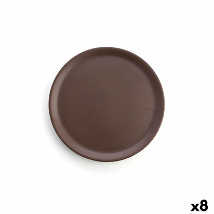 Anaflor Flat Plate Anaflor Brown Clay Baked Clay Ø 31 cm Meat (8 Units)