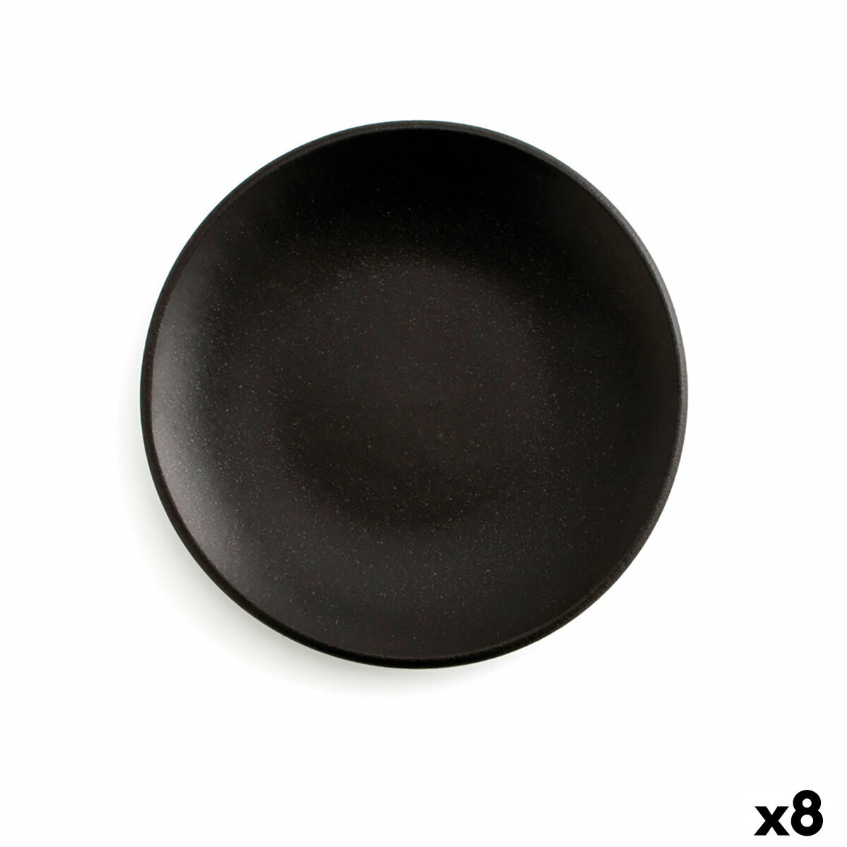 Anaflor Flat Plate Anaflor Black Clay Baked Clay Ø 29 cm Meat (8 Units)