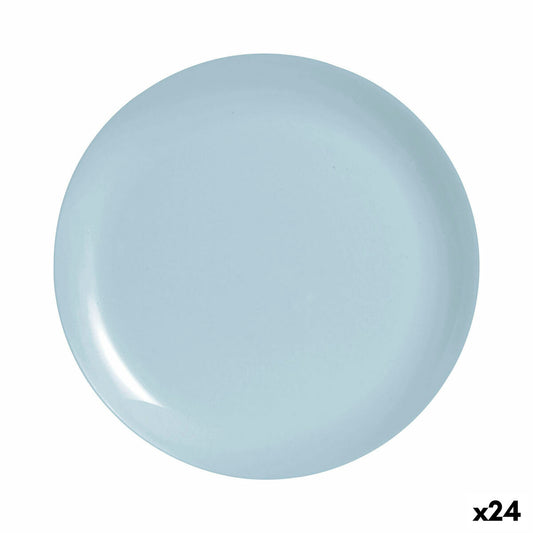 Luminarc Diwali Paradise Blue Glass Flat Plate 25 cm (24 Units)