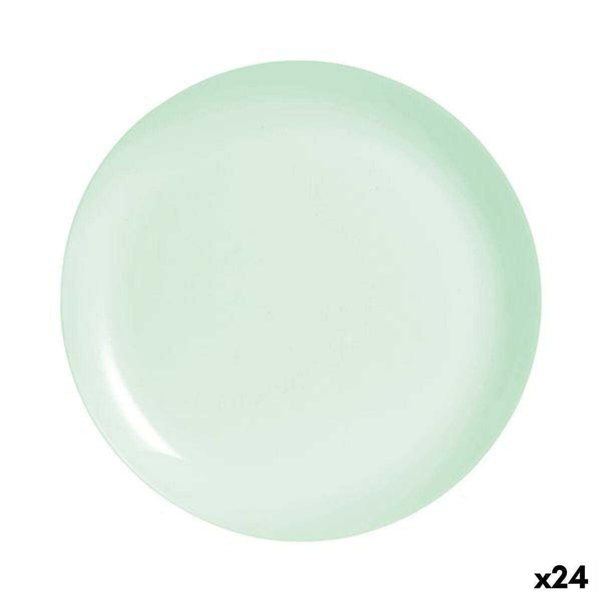 Luminarc Diwali Paradise Green Glass Dinner Plate 25 cm (24 Units)