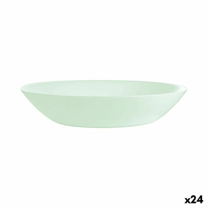 Luminarc Diwali Paradise Green Glass Deep Plate 20 cm (24 Units)