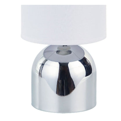 Versa Table Lamp Silver Metal 14 x 25 x 14 cm