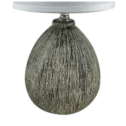 Versa Lua Table Lamp 25 W Grey Ceramic 11 x 28 x 11 cm