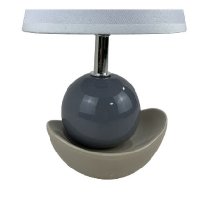 Versa Noela Grey Ceramic Table Lamp 15 x 25 x 12 cm