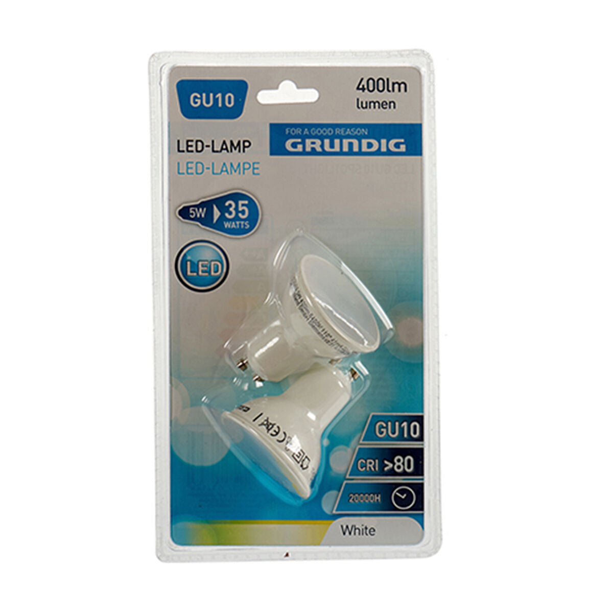 Grundig LED Bulb 6400 K White 5 W GU10 400 lm (5 x 6 x 5 cm) (10 Units)