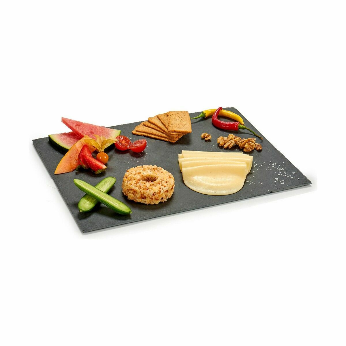 Black Slate Snack Tray 40 x 0.5 x 30 cm (10 Units)