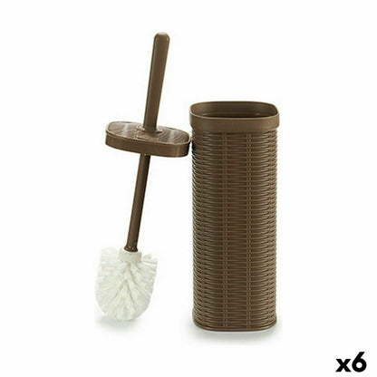 Stefanplast Elegance Beige Plastic Toilet Brush 11.5 x 40.5 x 11.5 cm (6 Units)