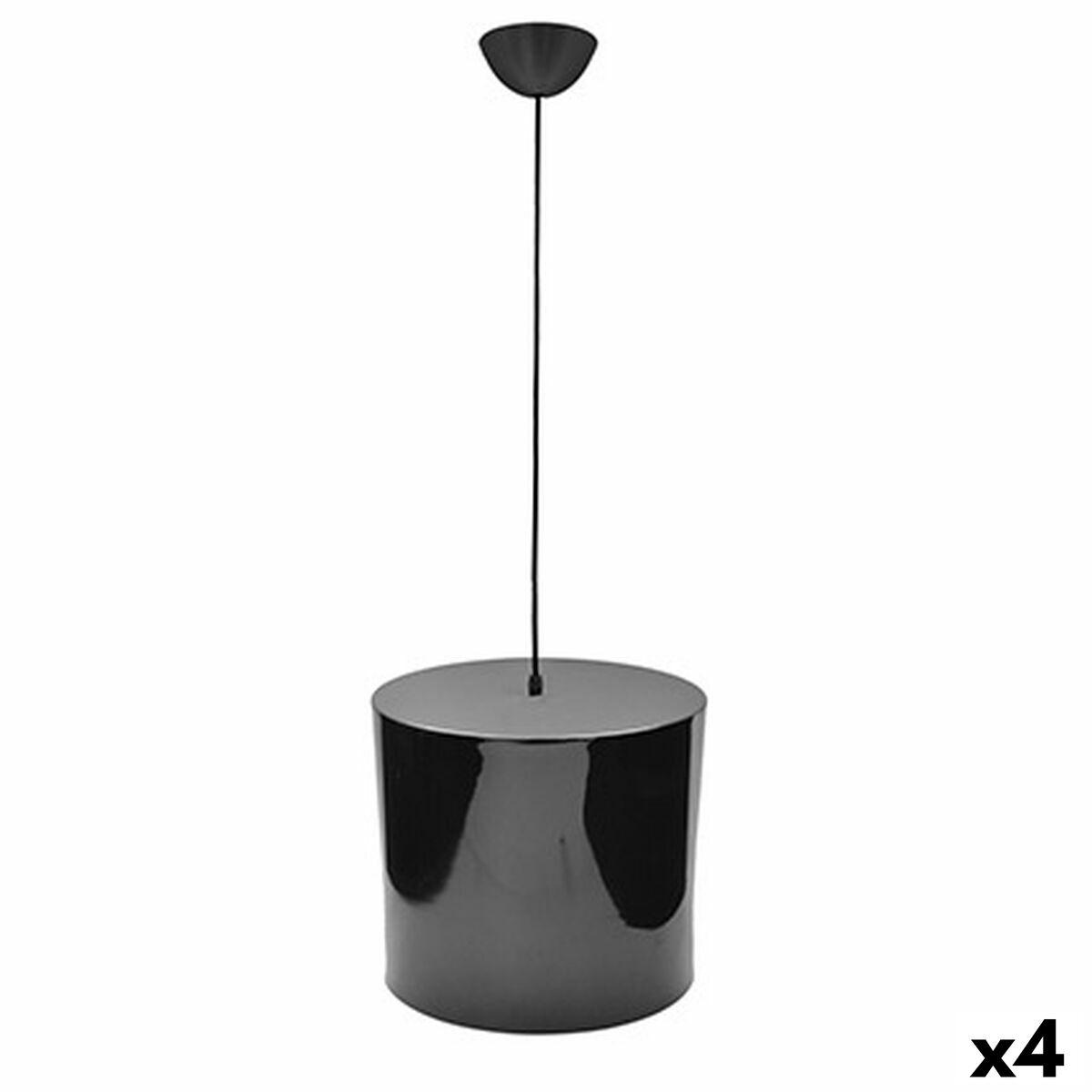 Black Ceiling Lamp 30.5 x 26.5 x 30.5 cm (4 Units)