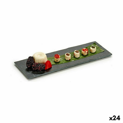 Bandeja de Aperitivos Negro Pizarra 30,3 x 0,5 x 10 cm (24 Unidades)