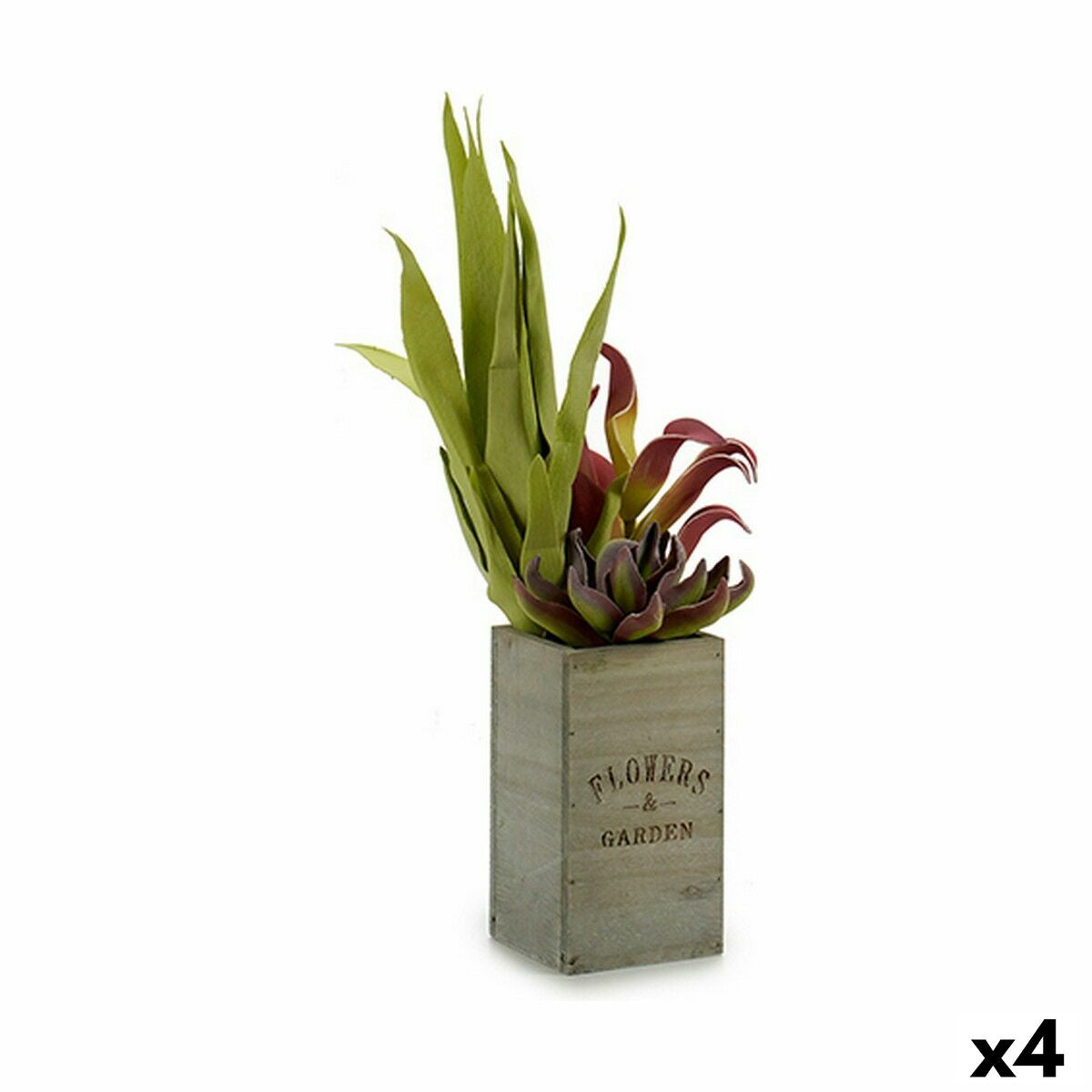 Planta Decorativa Flowers Garden Marrón Verde 10 x 50 x 10 cm (4 Unidades)