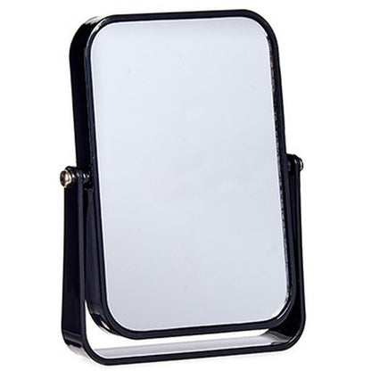 Black Magnifying Mirror Crystal Plastic 2.5 x 19.5 x 16 cm (6 Units)