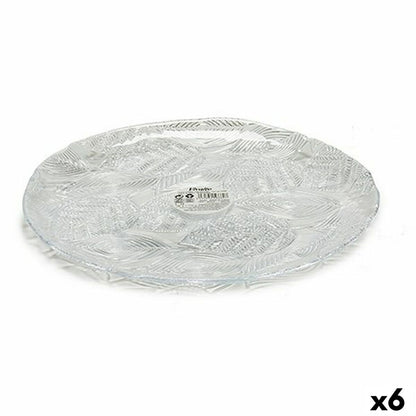 Tirolo Transparent Glass Flat Plate 27.5 x 1.7 x 27.5 cm (6 Units)