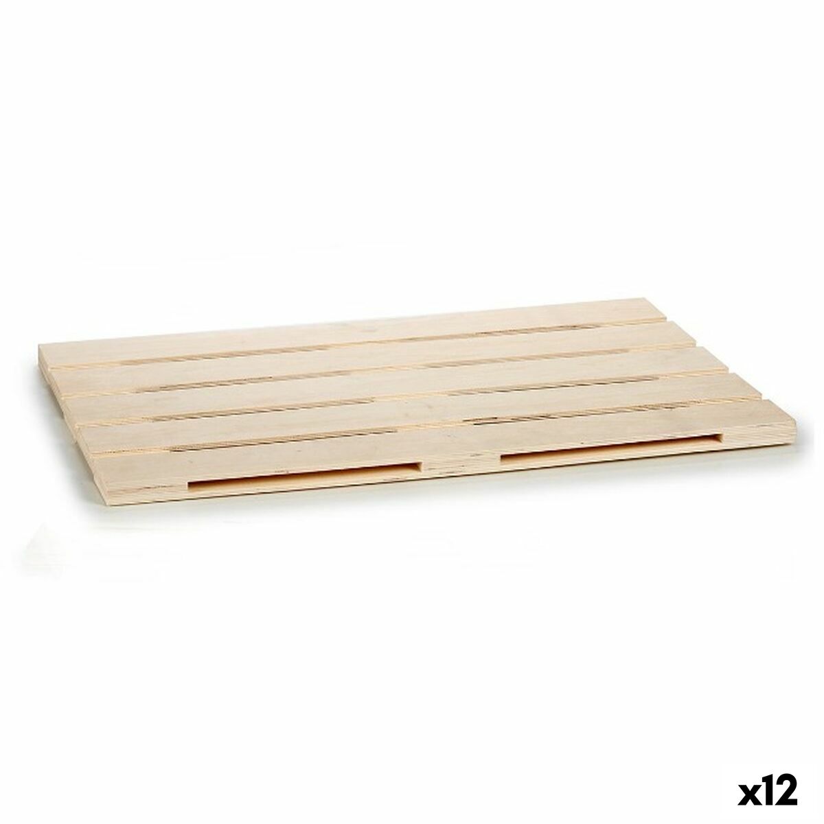 Brown Wooden Snack Tray 40 x 2 x 60 cm (12 Units)