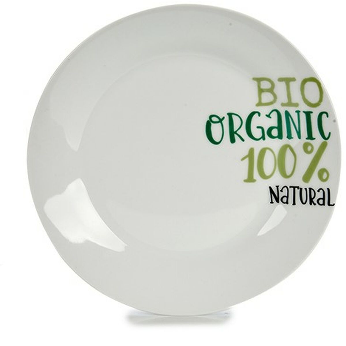 Organic Porcelain Dessert Plate 19 x 2 x 19 cm (10 Units)