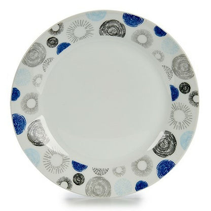 Porcelain Circle Dessert Plate 19 x 2 x 19 cm (10 Units)