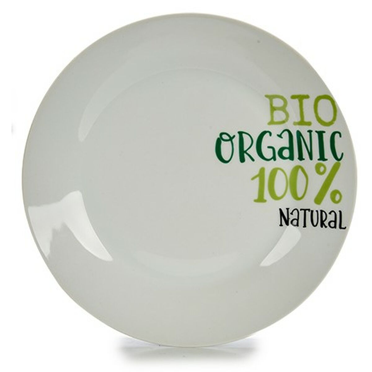 Organic Porcelain Flat Plate 24.4 x 2.6 x 24.4 cm (10 Units)