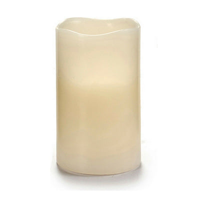 Cream LED Candle 7.5 x 12.5 x 7.5 cm (6 Units)