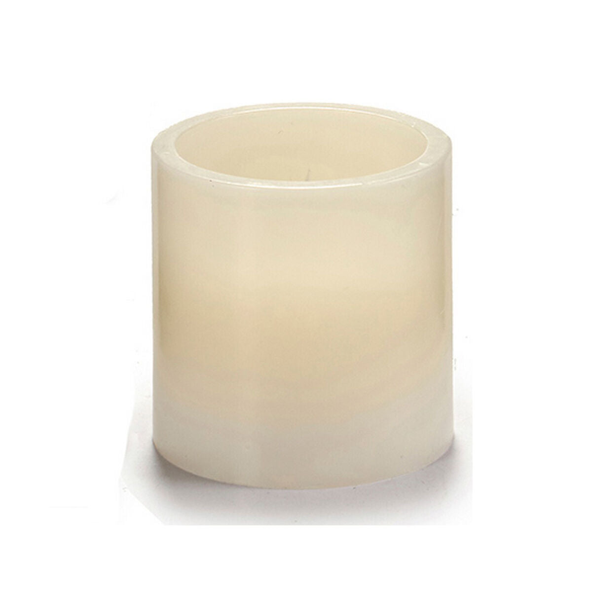 Cream LED Candle 7.5 x 7.5 x 7.5 cm (6 Units)