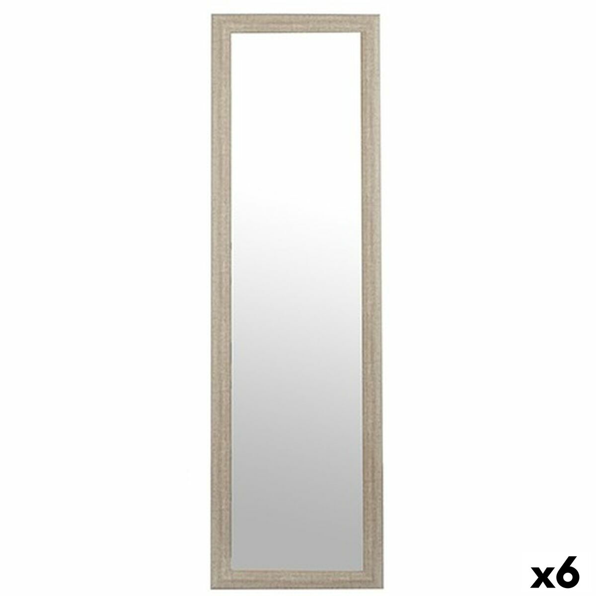 Espejo Gris Madera Cristal 38,3 x 3 x 135 cm (6 Unidades)