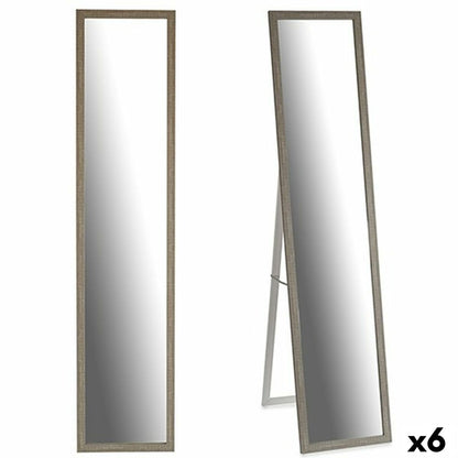 Standing Mirror Grey Wood Glass 44 x 32.5 x 120 cm (6 Units)