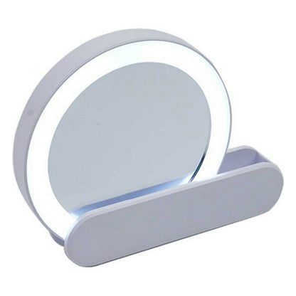 LED Light Mirror 9 x 2 x 10 cm White ABS (12 Units)