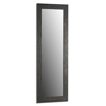 Wall Mirror Grey Wood Glass 46 x 136 x 2 cm (2 Units)