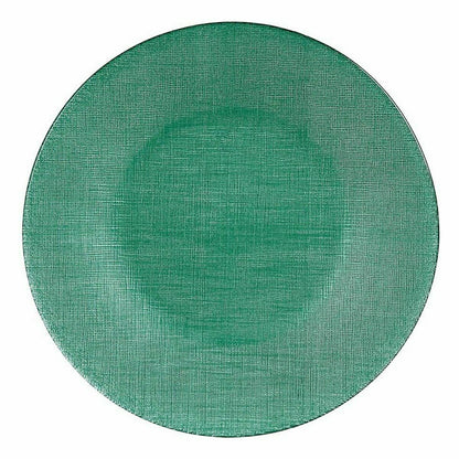 Green Glass Flat Plate 27.5 x 2 x 27.5 cm (6 Units)