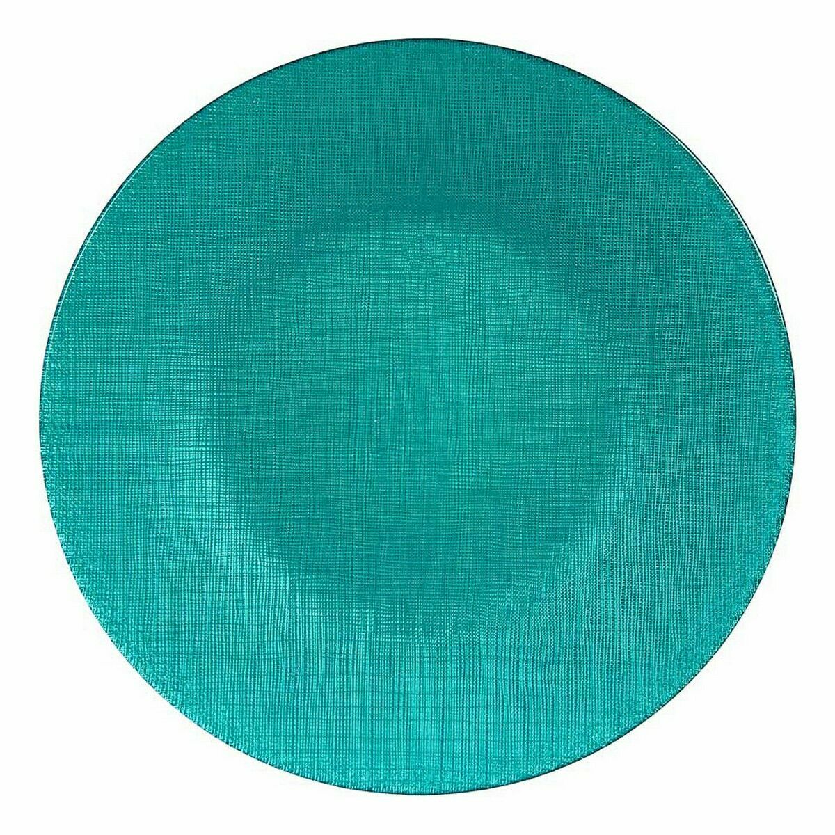 Turquoise Flat Glass Plate 27.5 x 2 x 27.5 cm (6 Units)