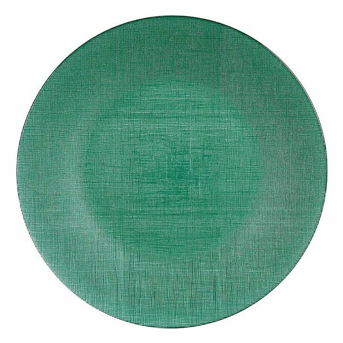 Green Glass Flat Plate 32.5 x 2.5 x 32.5 cm (6 Units)