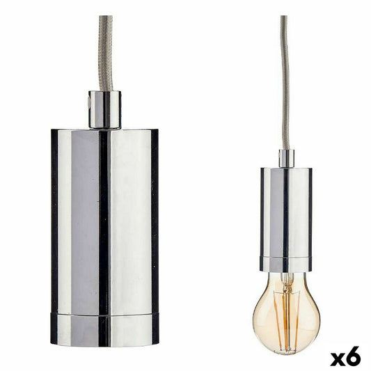 Ceiling Lamp 220-250 V 60 W Silver Metal (6 Units)