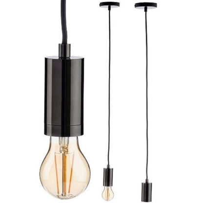 Black Metal Ceiling Lamp 60 W (6 Units)