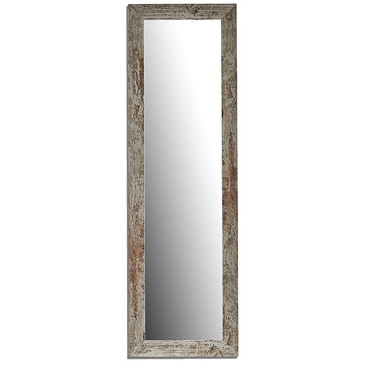 Harry White Wood Glass Wall Mirror 40.5 x 130.5 x 1.5 cm (2 Units)