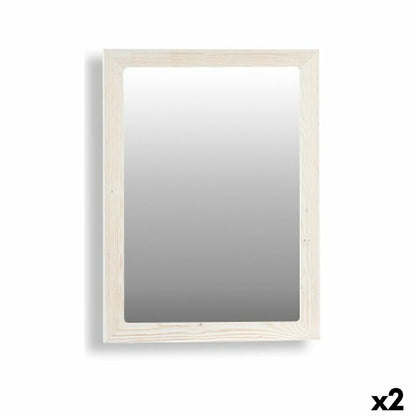 Canada Wall Mirror White 60 x 80 x 2 cm (2 Units)