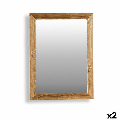 Canada Brown Wall Mirror 60 x 80 x 2 cm (2 Units)