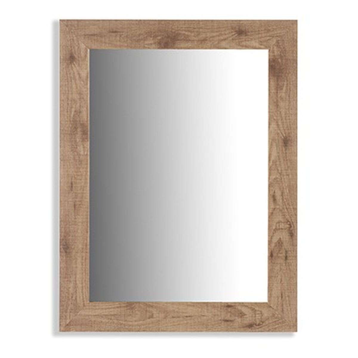 Wall Mirror Brown Wood Glass 66 x 85 x 2 cm (2 Units)