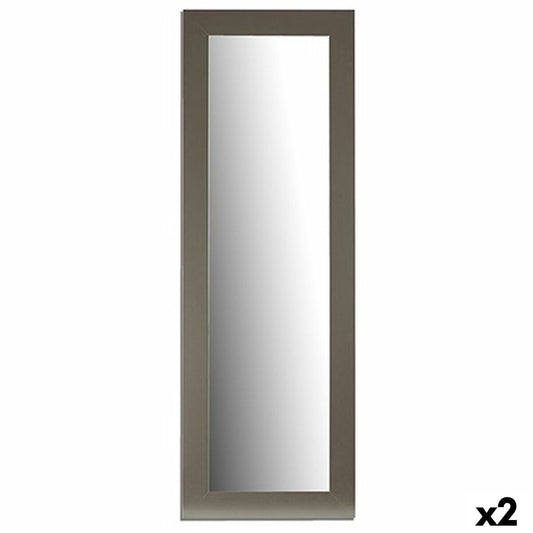 Wall Mirror Silver Wood Glass 52.5 x 155 x 1.5 cm (2 Units)